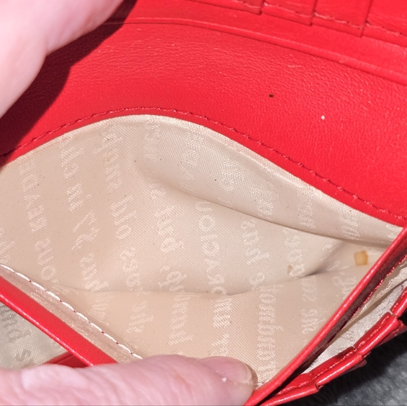 Kate Spade New Yoek Elyce Hot Pink Leather wallet w/red interior.. REHAB - Picture 16 of 16